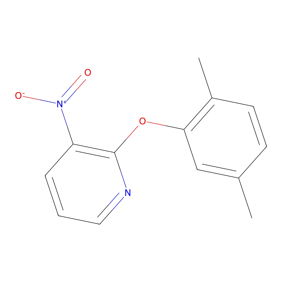 2-(2,5-Dimethylphenoxy)-3-nitropyridine molecular structure, CAS 1014595-97-1