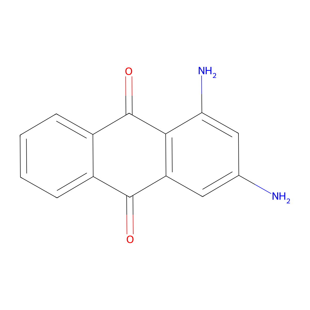 1,3-Diaminoanthracene-9,10-dione molecular structure, CAS 10146-44-8