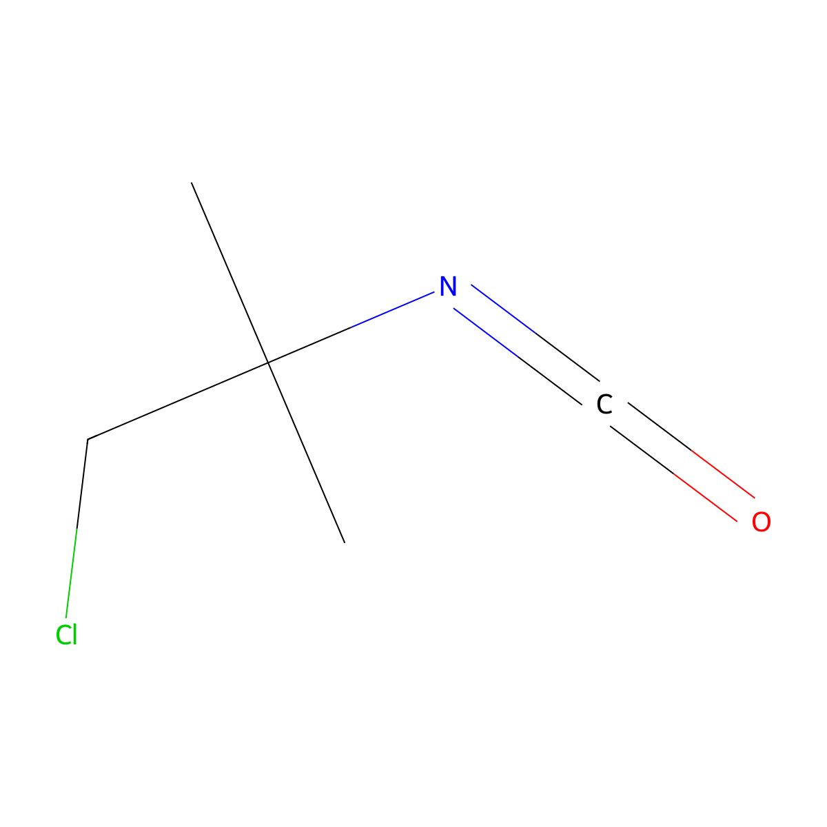 1-Chloro-2-isocyanato-2-methyl-propane molecular structure, CAS 10146-81-3