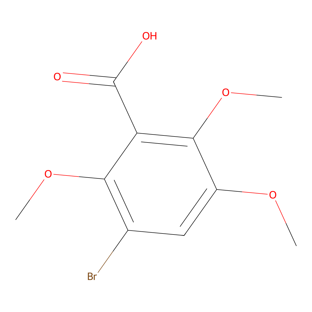 3-Bromo-2,5,6-trimethoxybenzoic acid molecular structure, CAS 101460-22-4