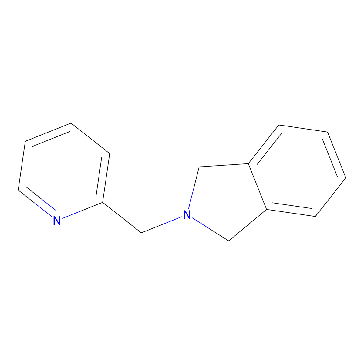 2-[(pyridin-2-yl)methyl]-2,3-dihydro-1H-isoindole molecular structure, CAS 1014607-06-7