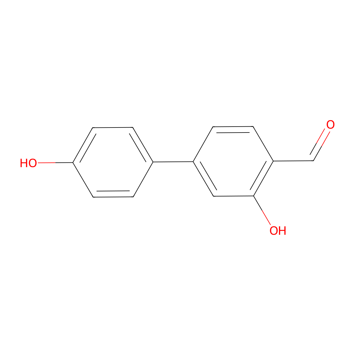 2-Formyl-5-(4-hydroxyphenyl)phenol molecular structure, CAS 1014625-94-5