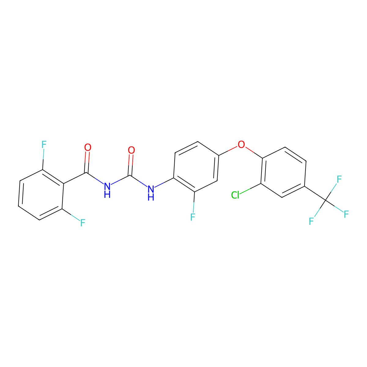 Flufenoxuron molecular structure, CAS 101463-69-8