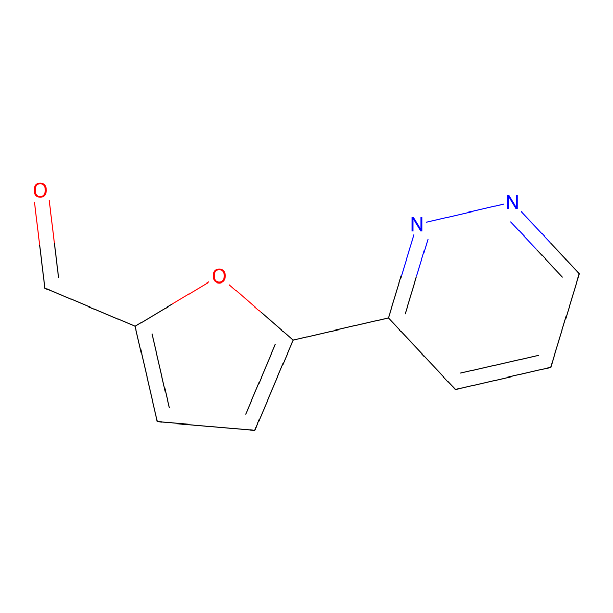 5-(3-Pyridazinyl)-2-furancarboxaldehyde molecular structure, CAS 1014630-12-6