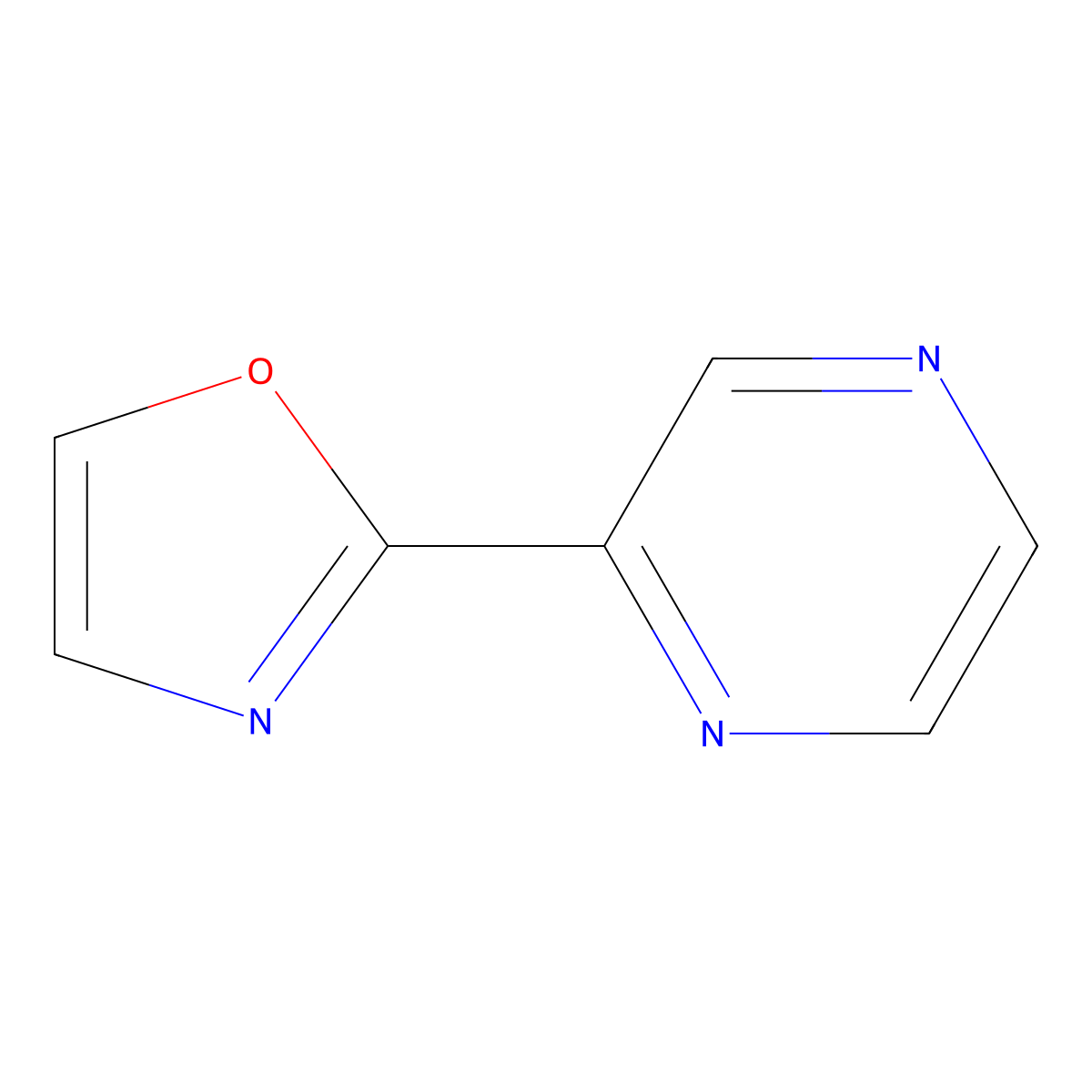2-(2-Oxazolyl)pyrazine molecular structure, CAS 1014630-30-8