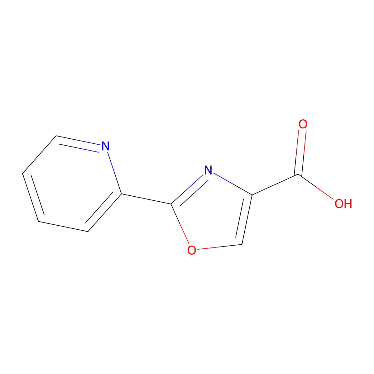 2-(Pyridin-2-yl)-1,3-oxazole-4-carboxylic acid molecular structure, CAS 1014630-44-4
