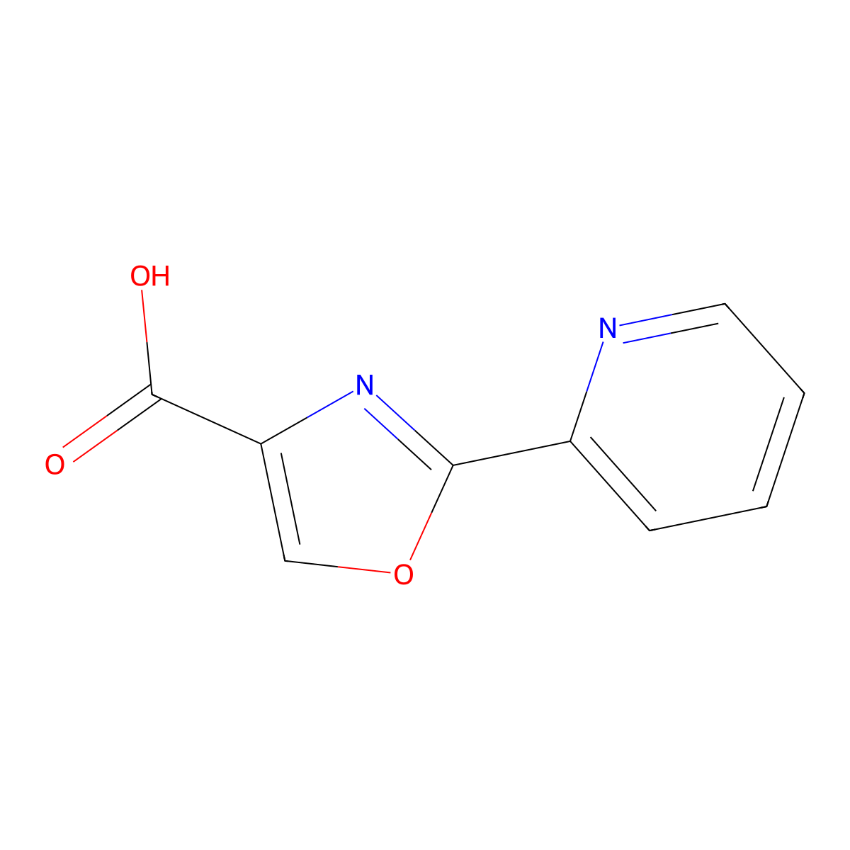 2-(Pyridin-2-yl)-1,3-oxazole-4-carboxylic acid molecular structure, CAS 1014630-44-4