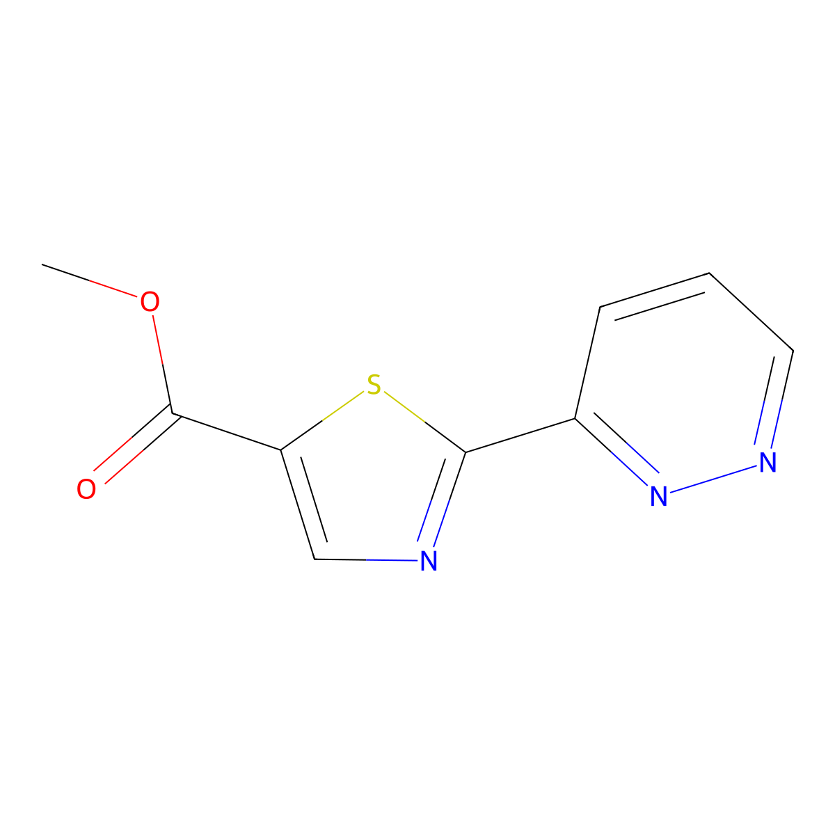 Methyl 2-(3-pyridazinyl)-5-thiazolecarboxylate molecular structure, CAS 1014630-89-7