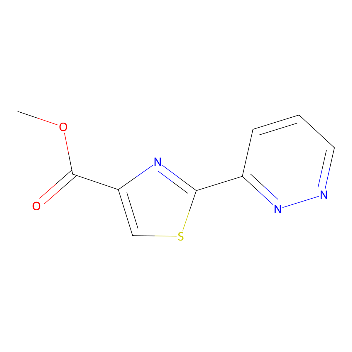 Methyl 2-(Pyridazin-3-yl)thiazole-4-carboxylate molecular structure, CAS 1014631-18-5