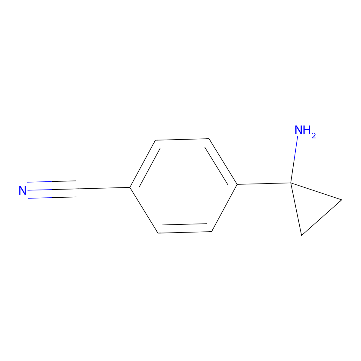 4-(1-Aminocyclopropyl)benzonitrile molecular structure, CAS 1014645-75-0