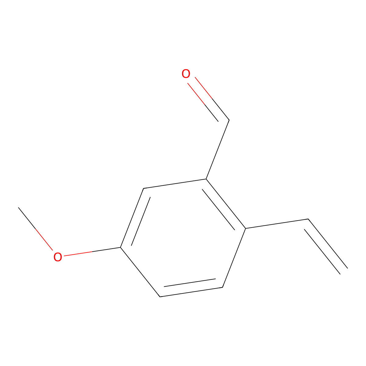 2-Ethenyl-5-methoxybenzaldehyde molecular structure, CAS 101466-49-3