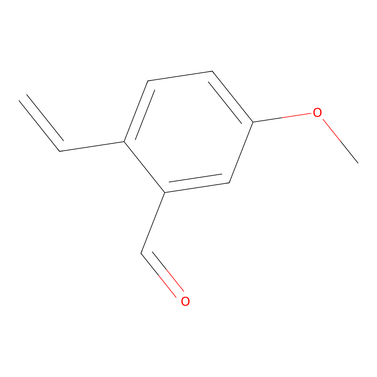 2-Ethenyl-5-methoxybenzaldehyde molecular structure, CAS 101466-49-3