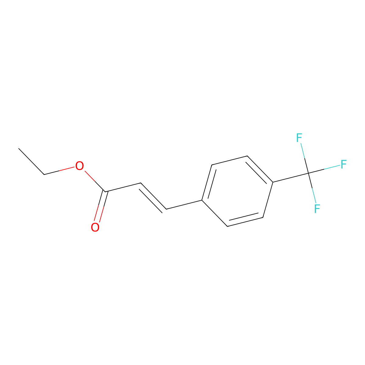2-Propenoic acid, 3-[4-(trifluoromethyl)phenyl]-, ethyl ester molecular structure, CAS 101466-85-7