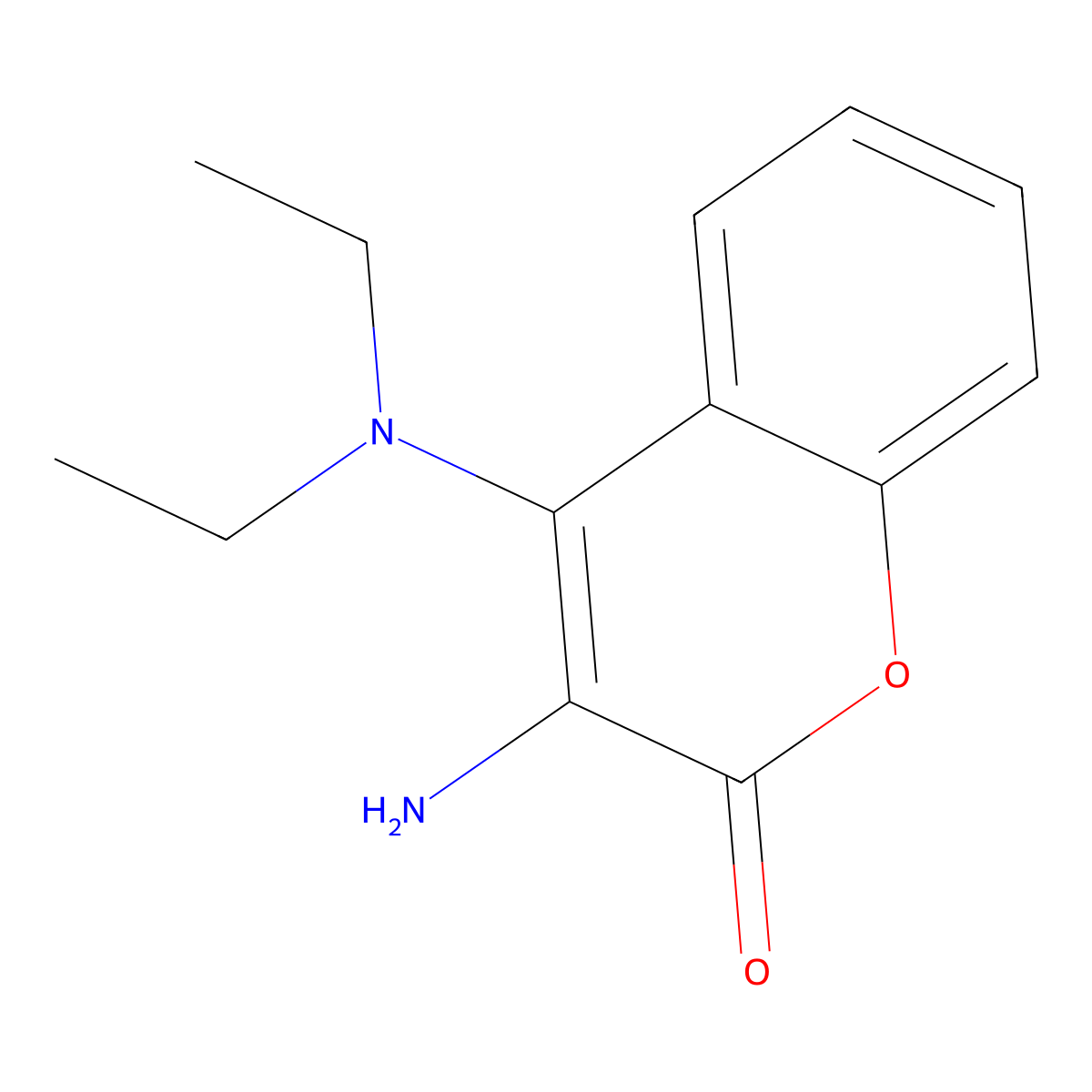 Coumarin, 3-amino-4-diethylamino- molecular structure, CAS 101468-13-7