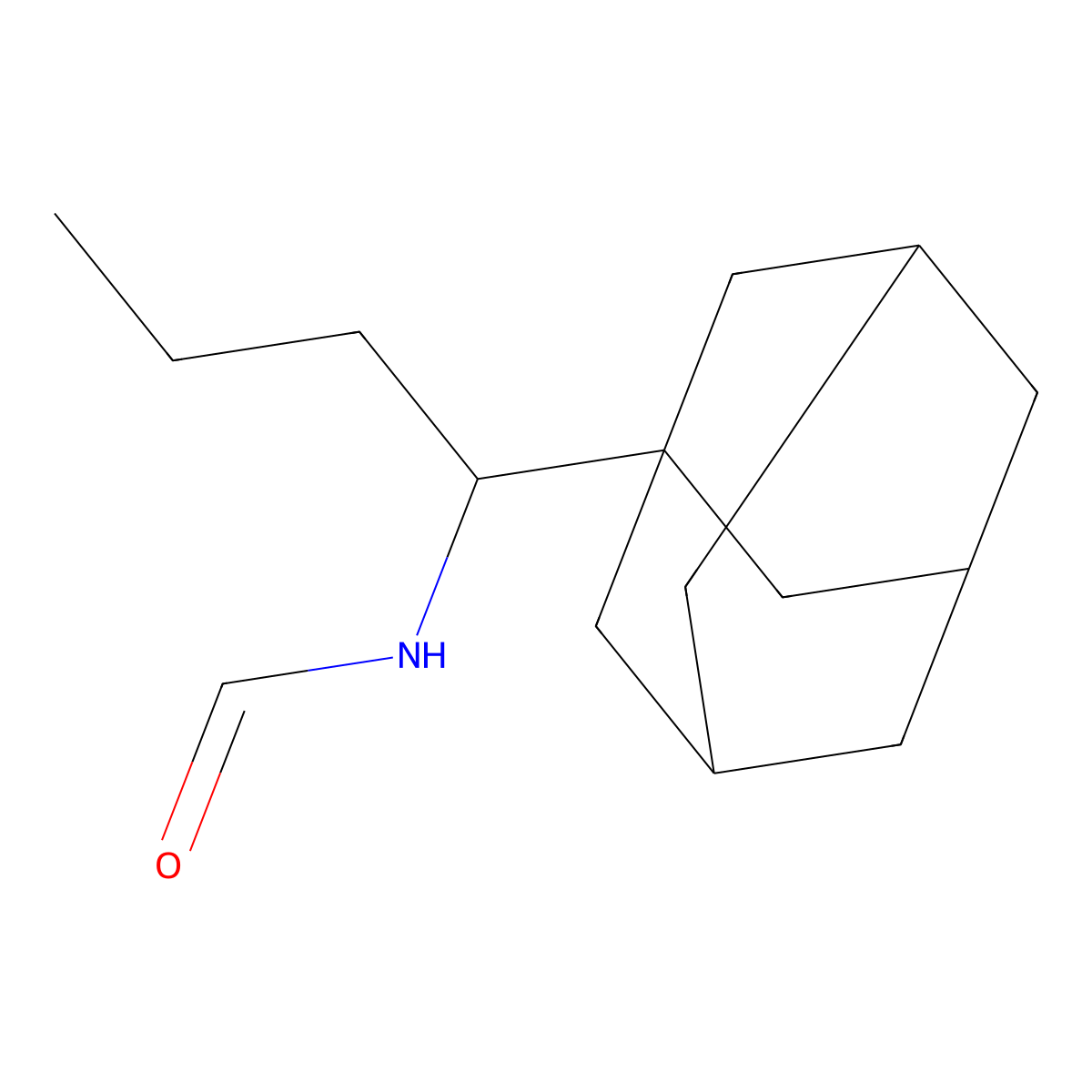 Formamide, N-(1-adamantyl-1-butyl)- molecular structure, CAS 101468-15-9