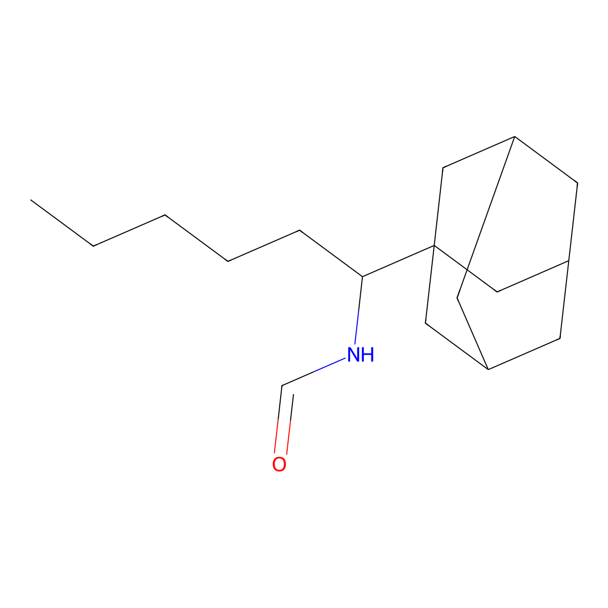 Formamide, N-(1-adamantyl-1-hexyl)- molecular structure, CAS 101468-17-1