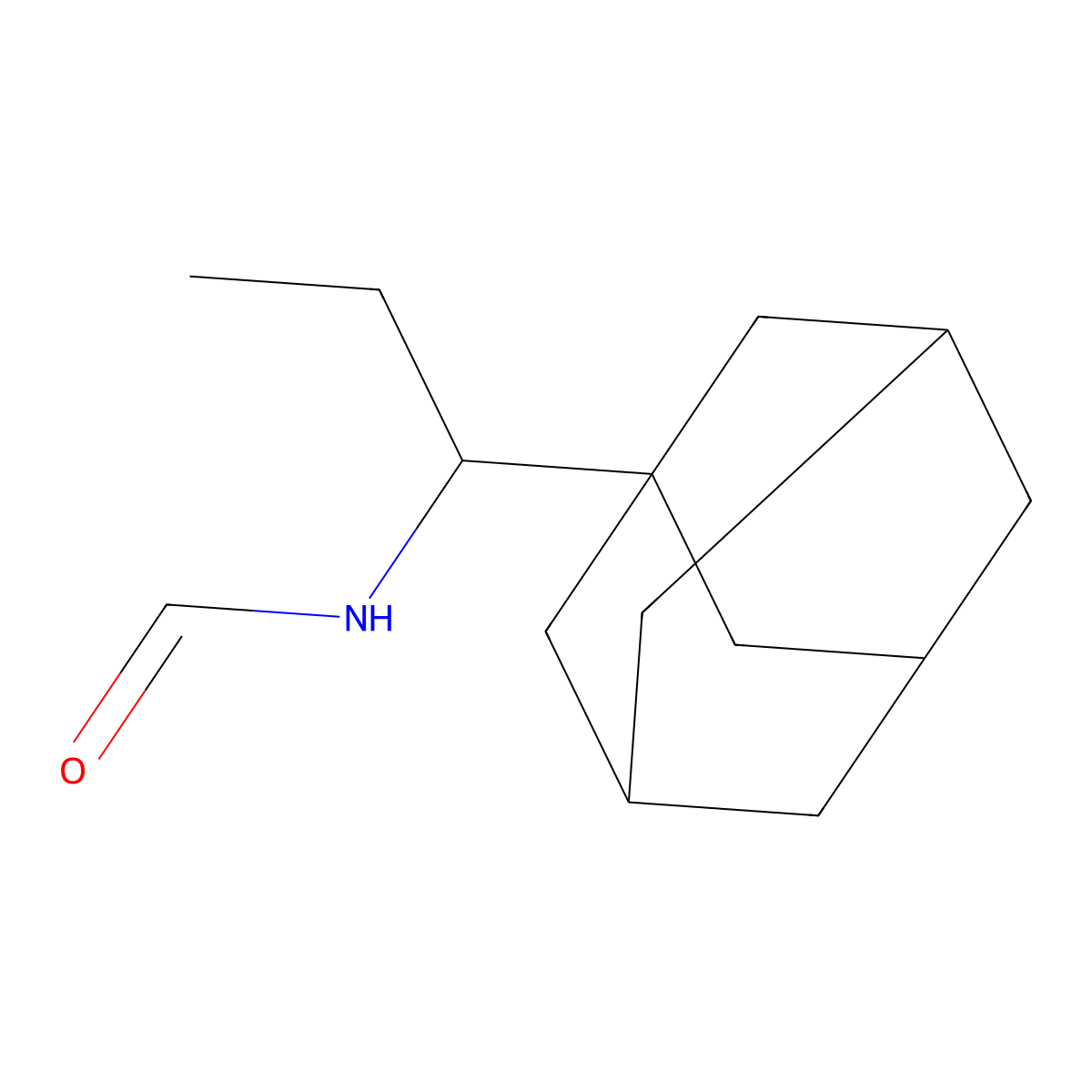 Formamide, N-(1-adamantyl-1-propyl)- molecular structure, CAS 101468-18-2