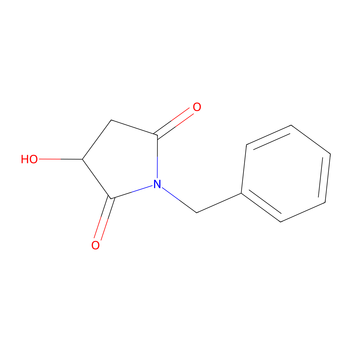 (S)-1-benzyl-3-hydroxypyrrolidine-2,5-dione molecular structure, CAS 101469-91-4