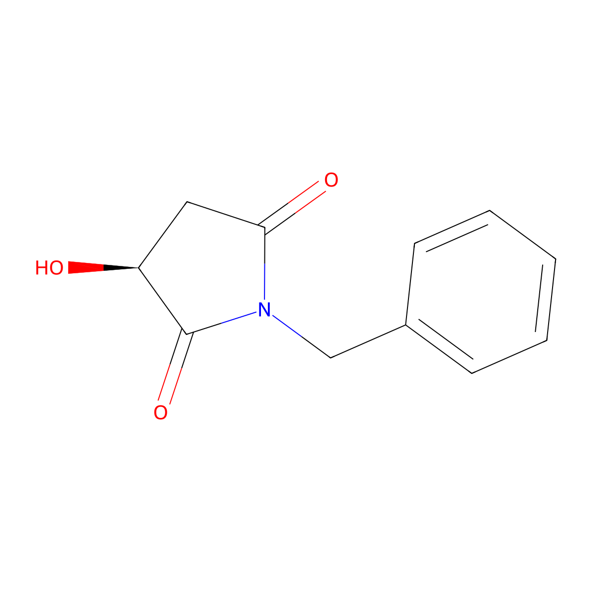 (S)-1-benzyl-3-hydroxypyrrolidine-2,5-dione molecular structure, CAS 101469-91-4