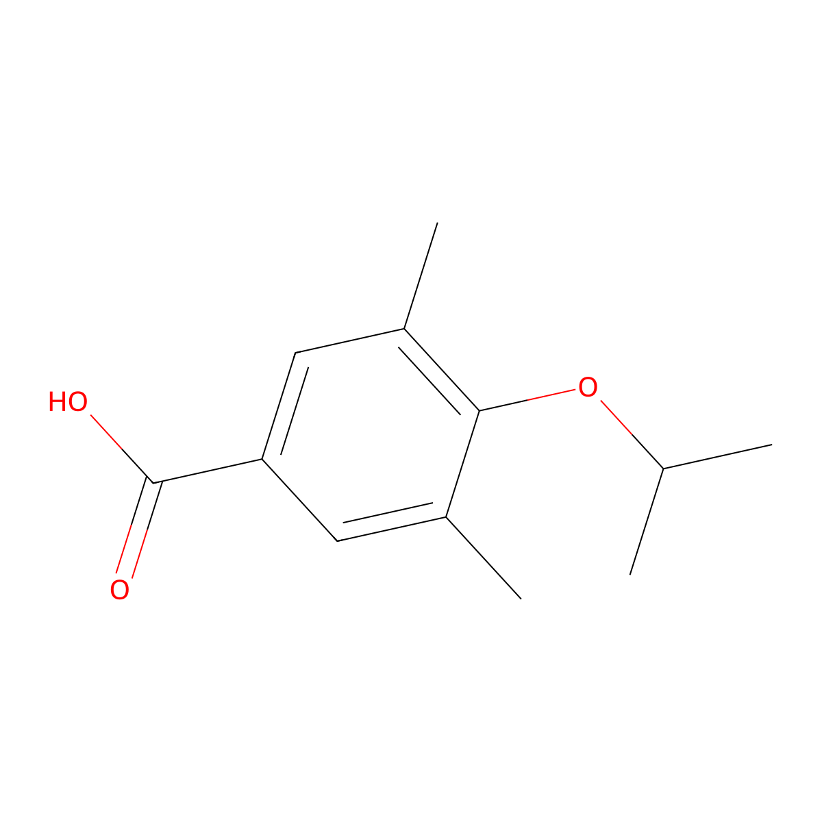 3,5-Dimethyl-4-isopropoxybenzoic acid molecular structure, CAS 1014691-12-3