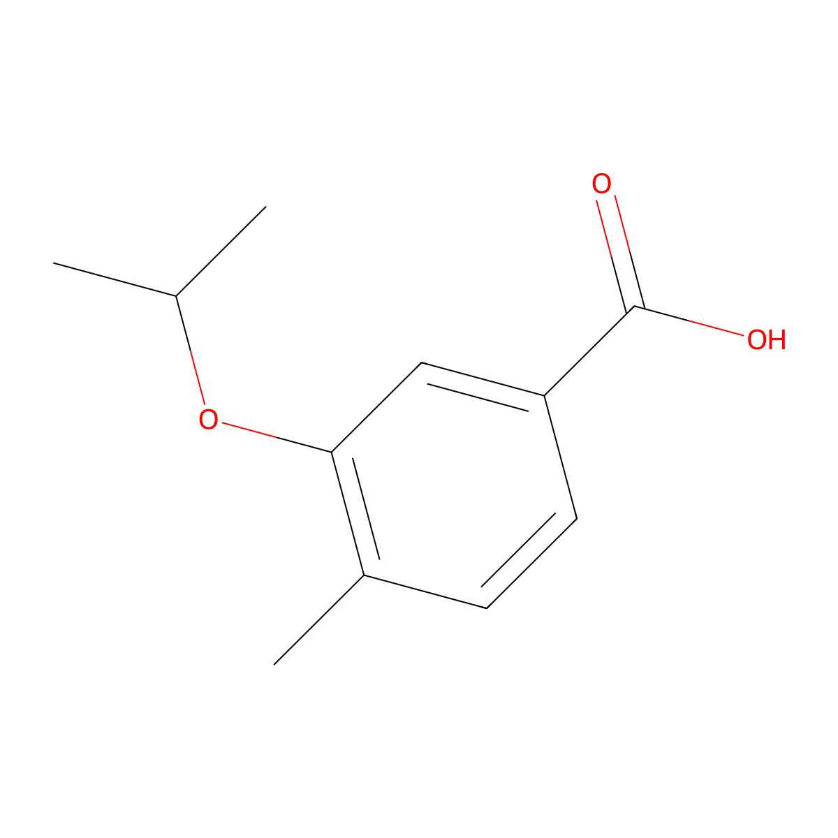 4-Methyl-3-(1-methylethoxy)benzoic acid molecular structure, CAS 1014691-13-4