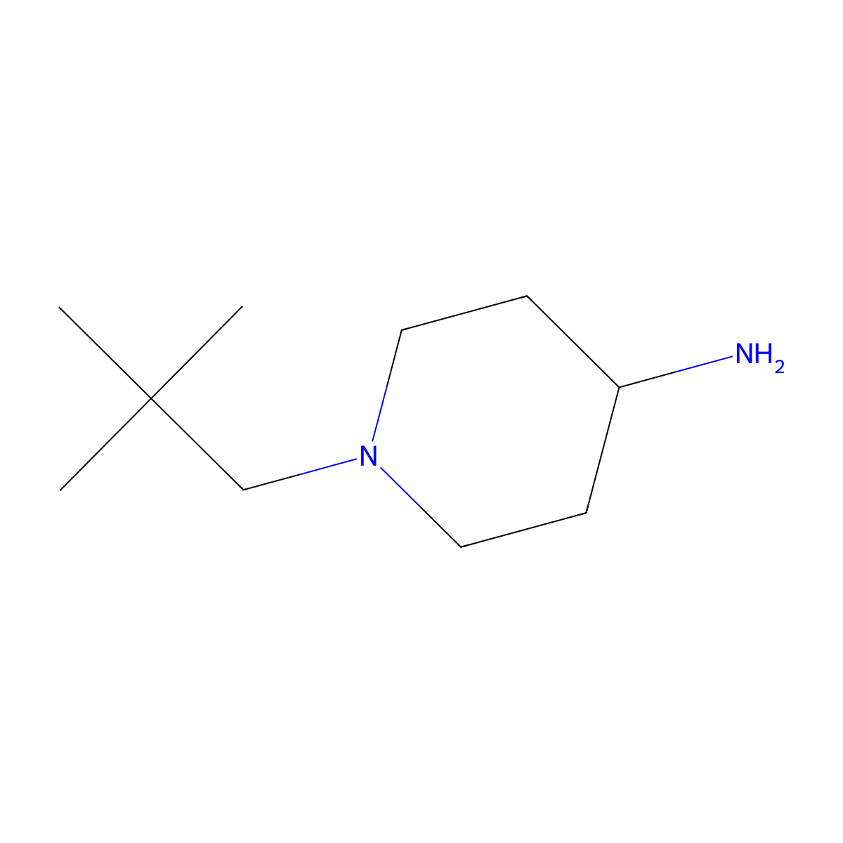 1-Neopentylpiperidin-4-amine molecular structure, CAS 1014695-10-3