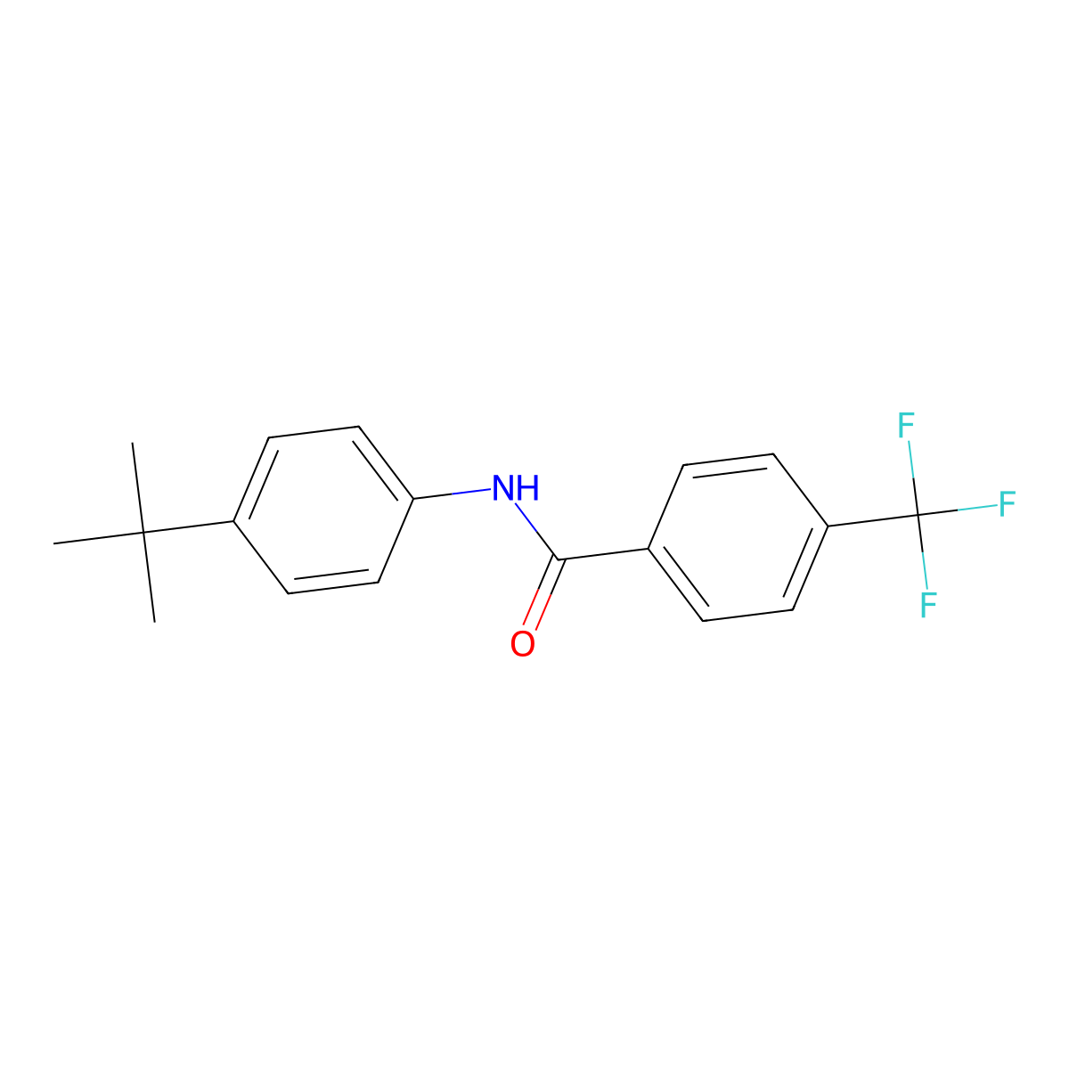 N-(4-tert-butylphenyl)-4-(trifluoromethyl)benzamide molecular structure, CAS 1014699-97-8