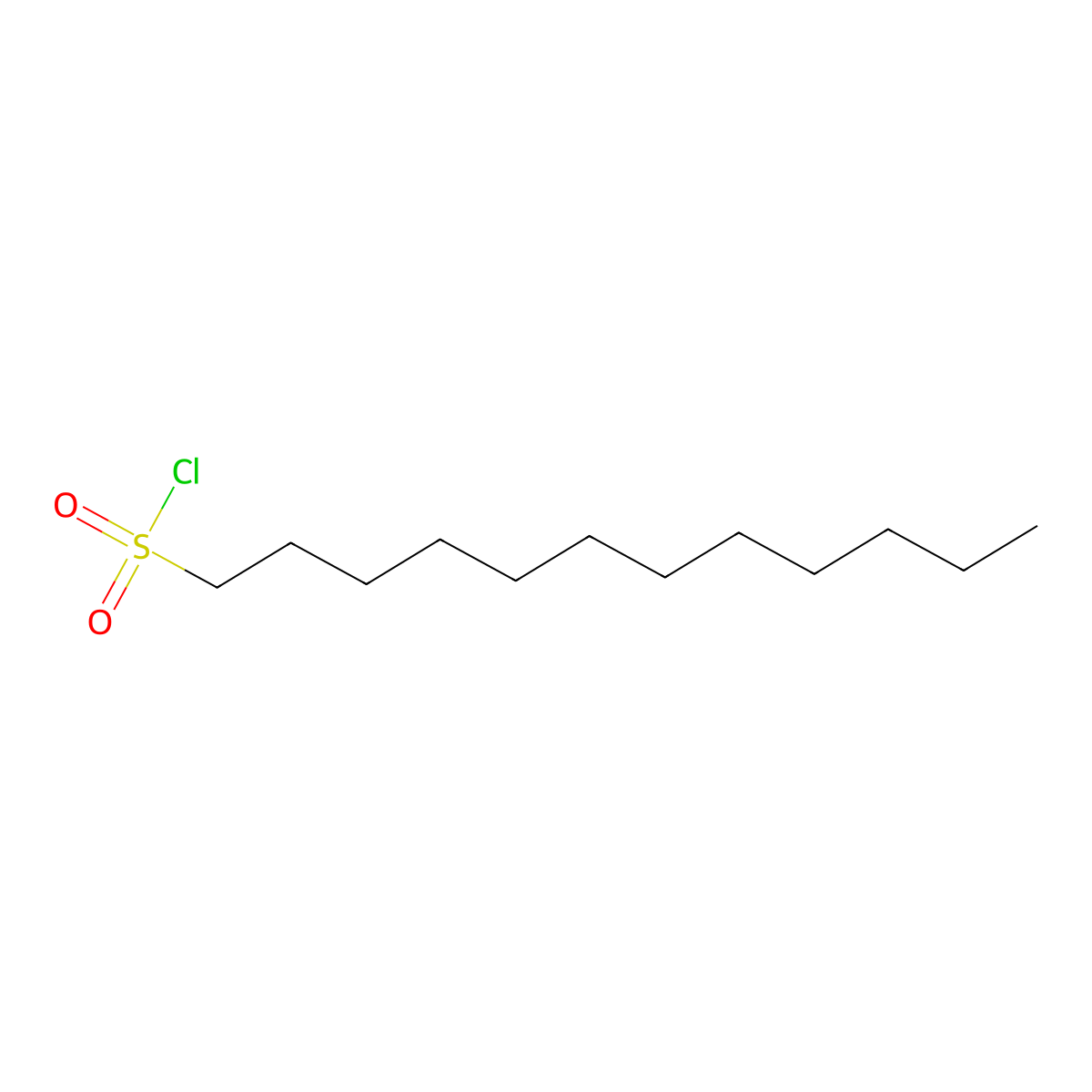 Dodecylsulfonyl chloride molecular structure, CAS 10147-40-7