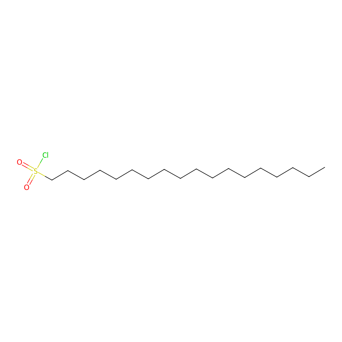 Octadecane-1-sulphonyl chloride molecular structure, CAS 10147-41-8