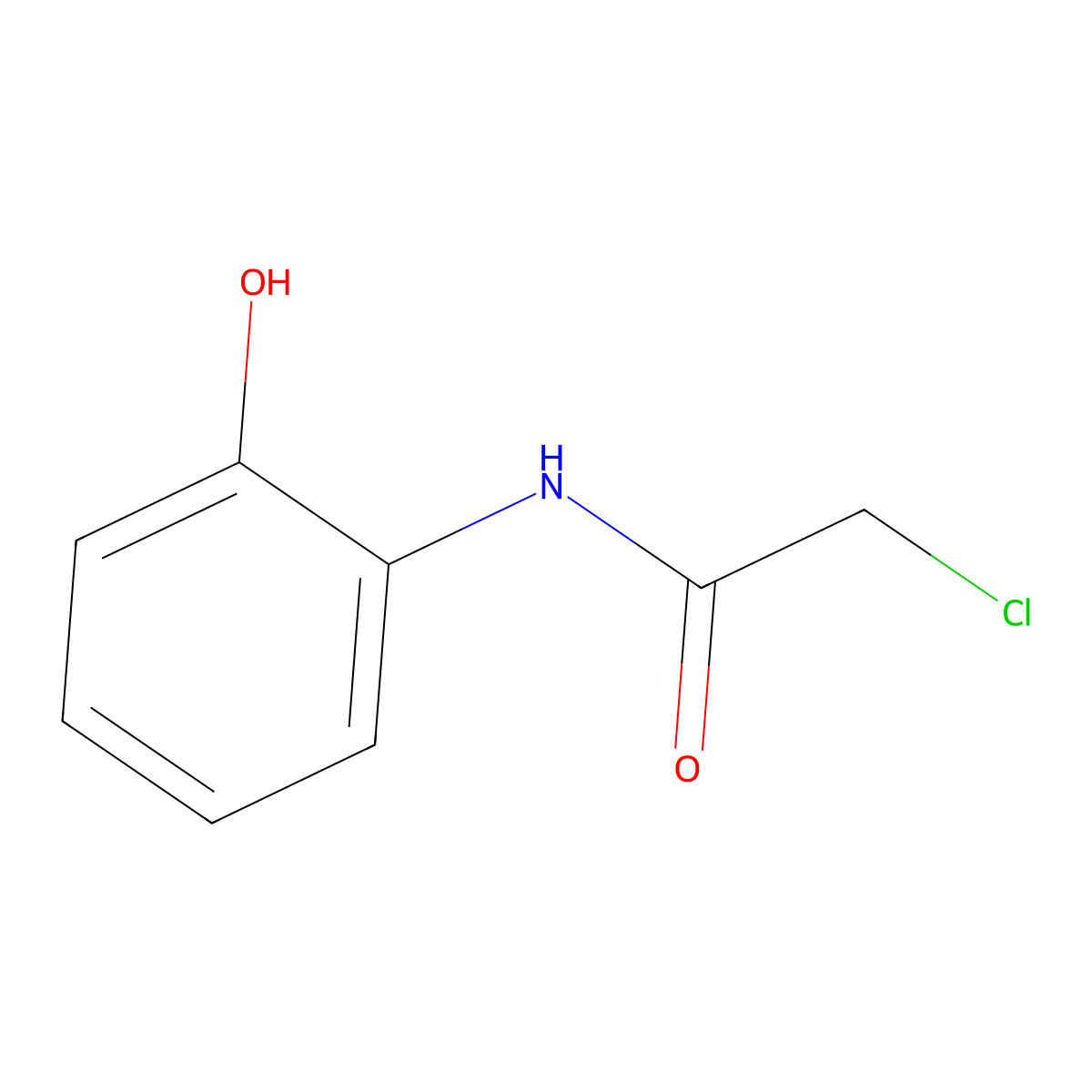 2-chloro-N-(2-hydroxyphenyl)acetamide molecular structure, CAS 10147-68-9