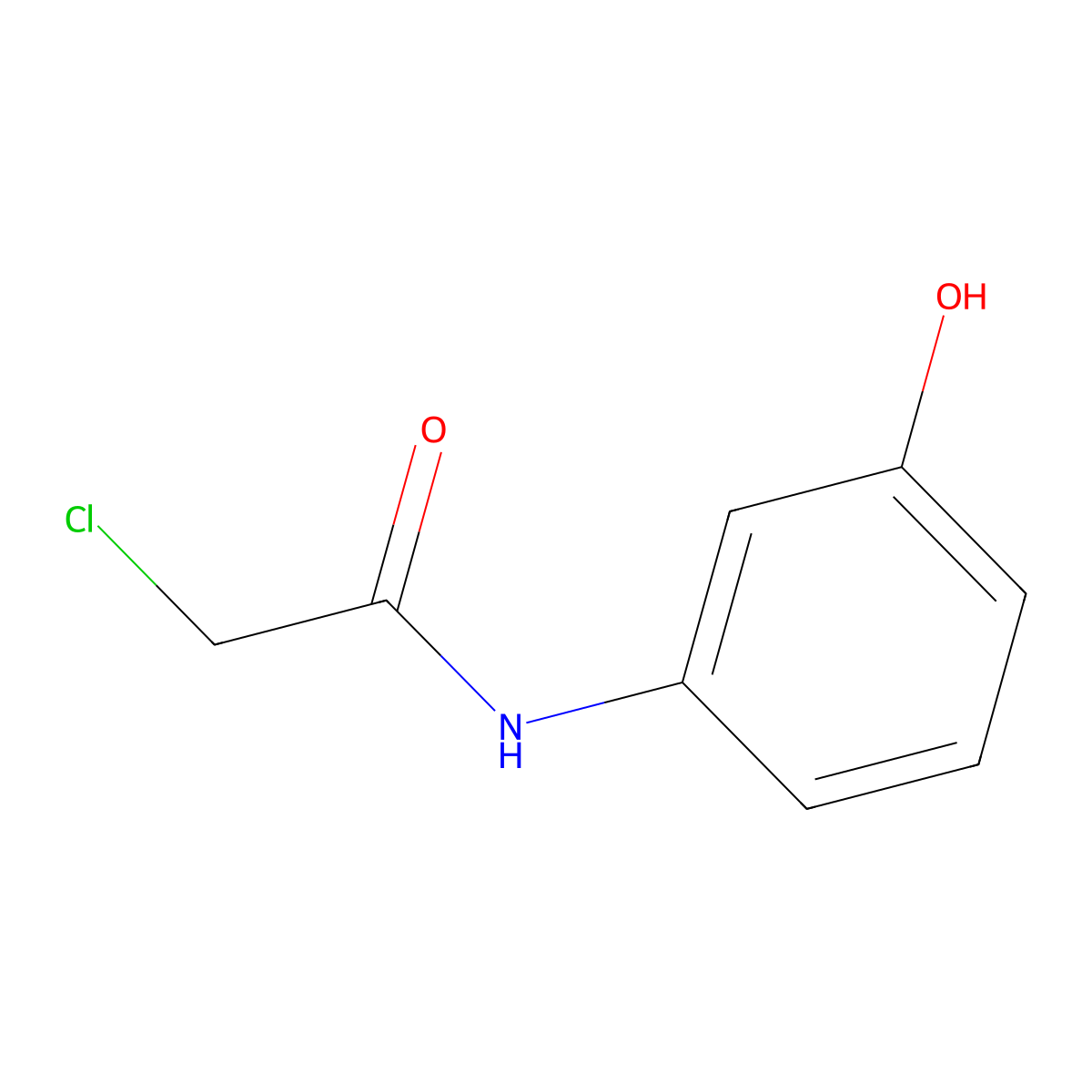 2-Chloro-N-(3-hydroxyphenyl)acetamide molecular structure, CAS 10147-69-0