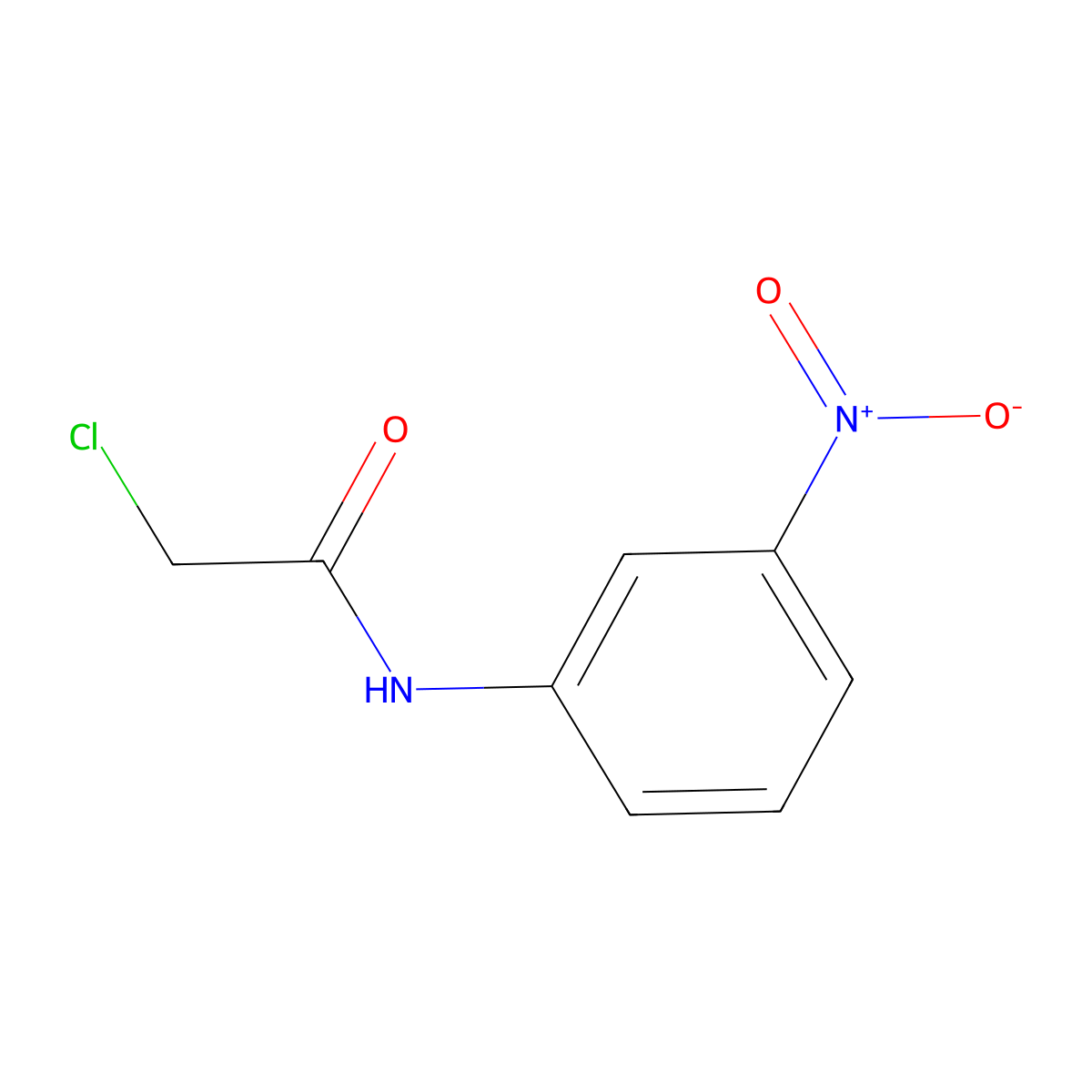 2-chloro-N-(3-nitrophenyl)acetamide molecular structure, CAS 10147-71-4
