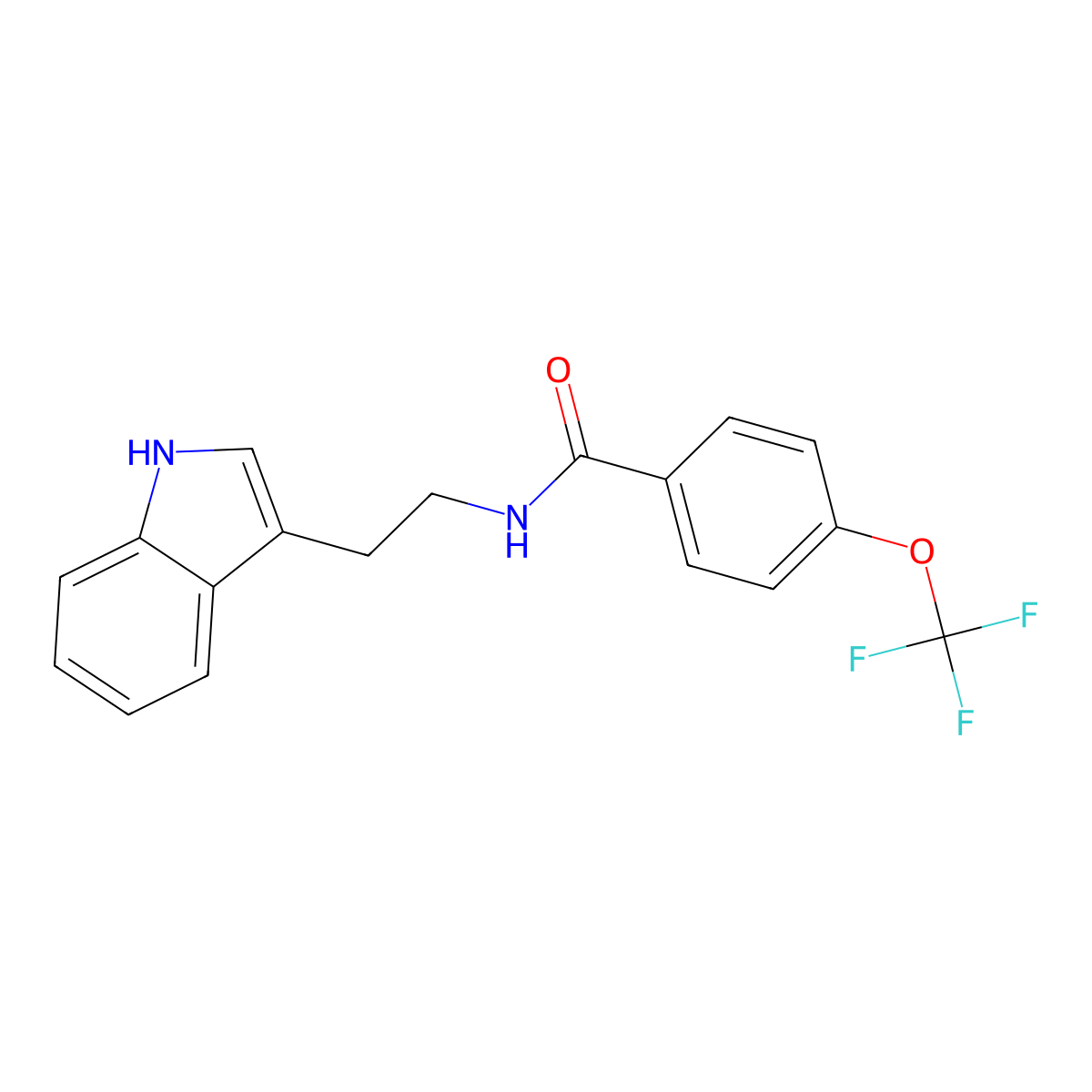 N-[2-(1H-indol-3-yl)ethyl]-4-(trifluoromethoxy)benzamide molecular structure, CAS 1014700-12-9