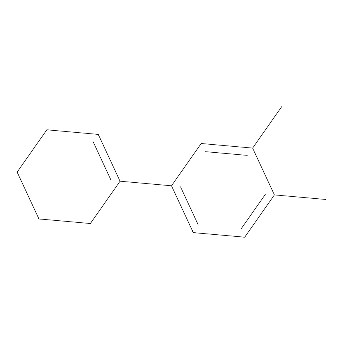 4-(Cyclohexen-1-yl)-1,2-dimethylbenzene molecular structure, CAS 101471-13-0