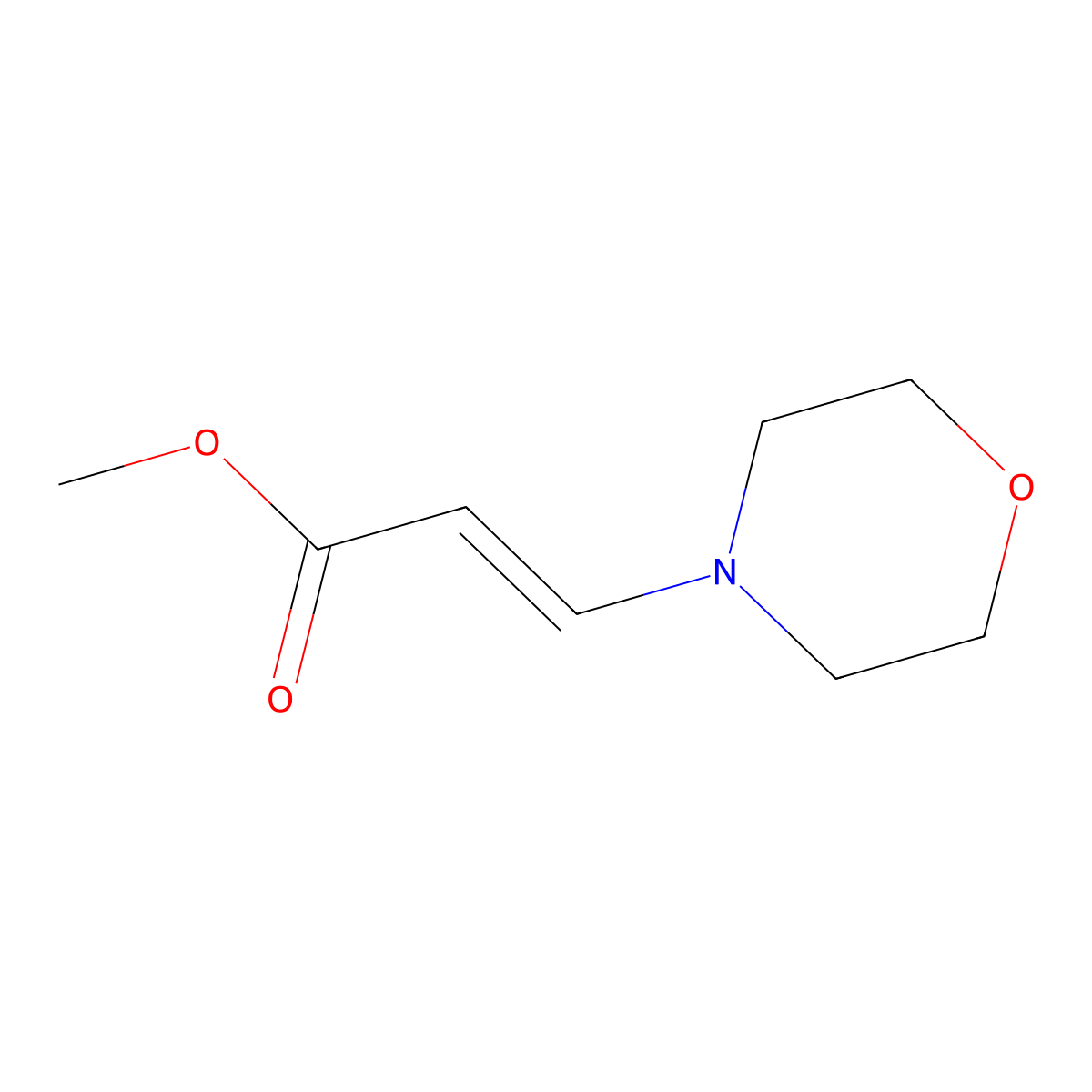 2-Propenoic acid, 3-(4-morpholinyl)-, methyl ester, (E)- molecular structure, CAS 101471-73-2