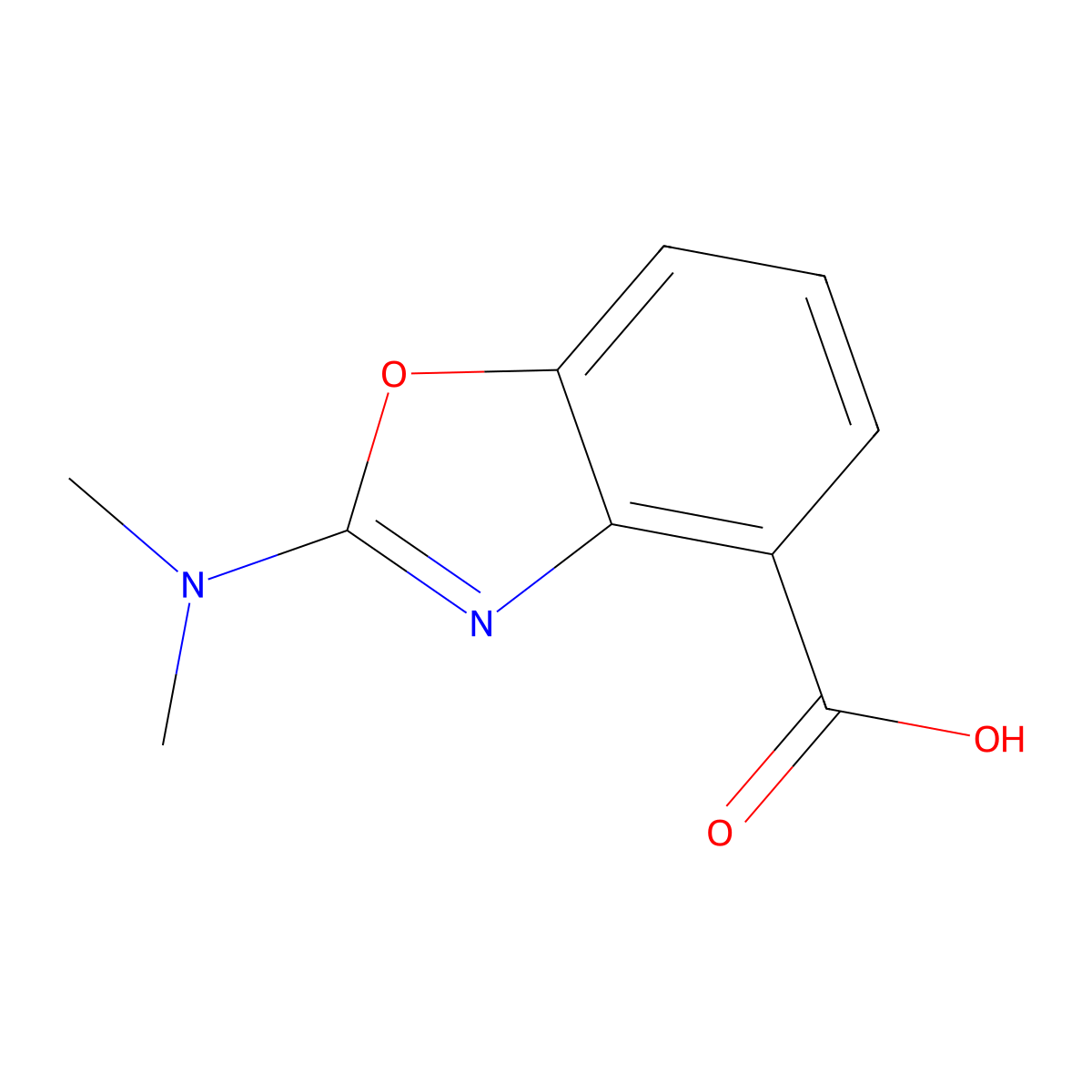 2-(Dimethylamino)-1,3-benzoxazole-4-carboxylic acid molecular structure, CAS 1014711-93-3