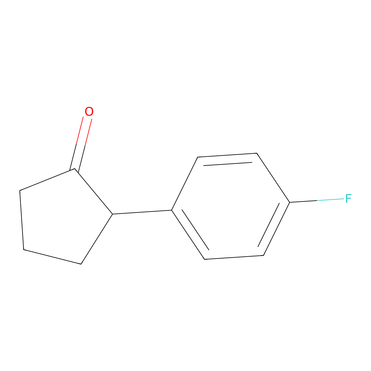 2-(4-Fluorophenyl)cyclopentan-1-one molecular structure, CAS 1014718-61-6