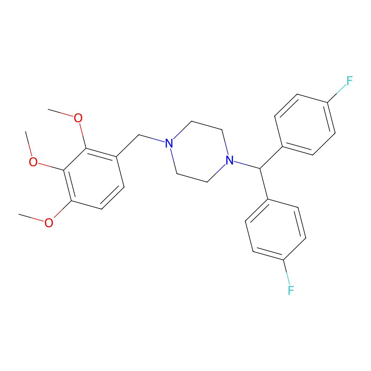 Lomerizine molecular structure, CAS 101477-55-8
