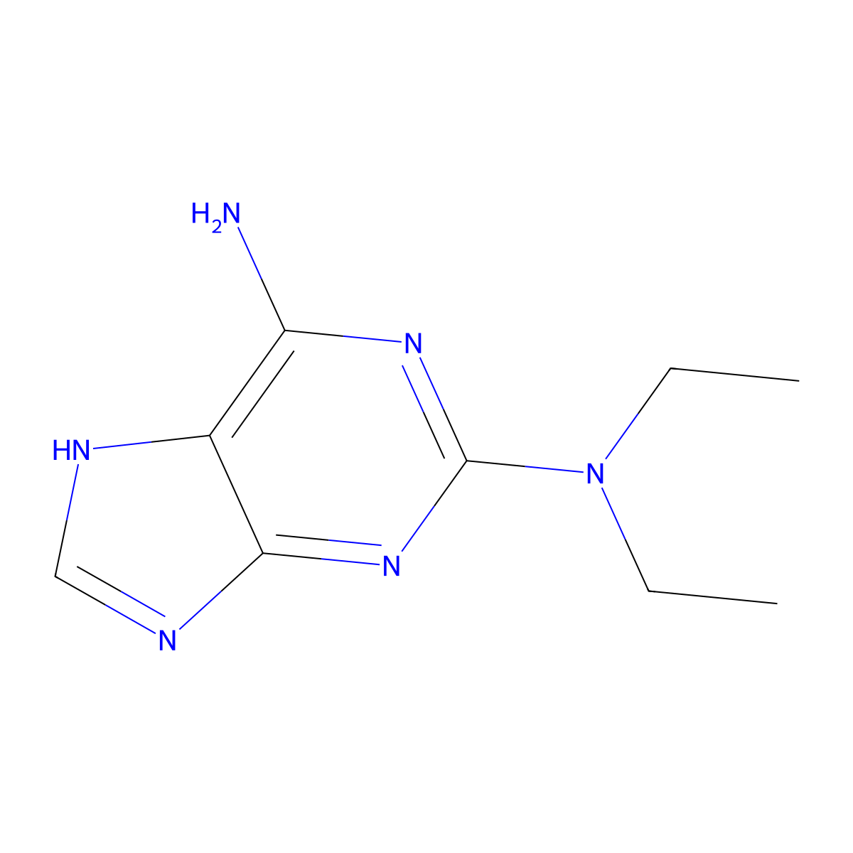 N2,N2-Diethyl-9H-purine-2,6-diamine molecular structure, CAS 101479-37-2