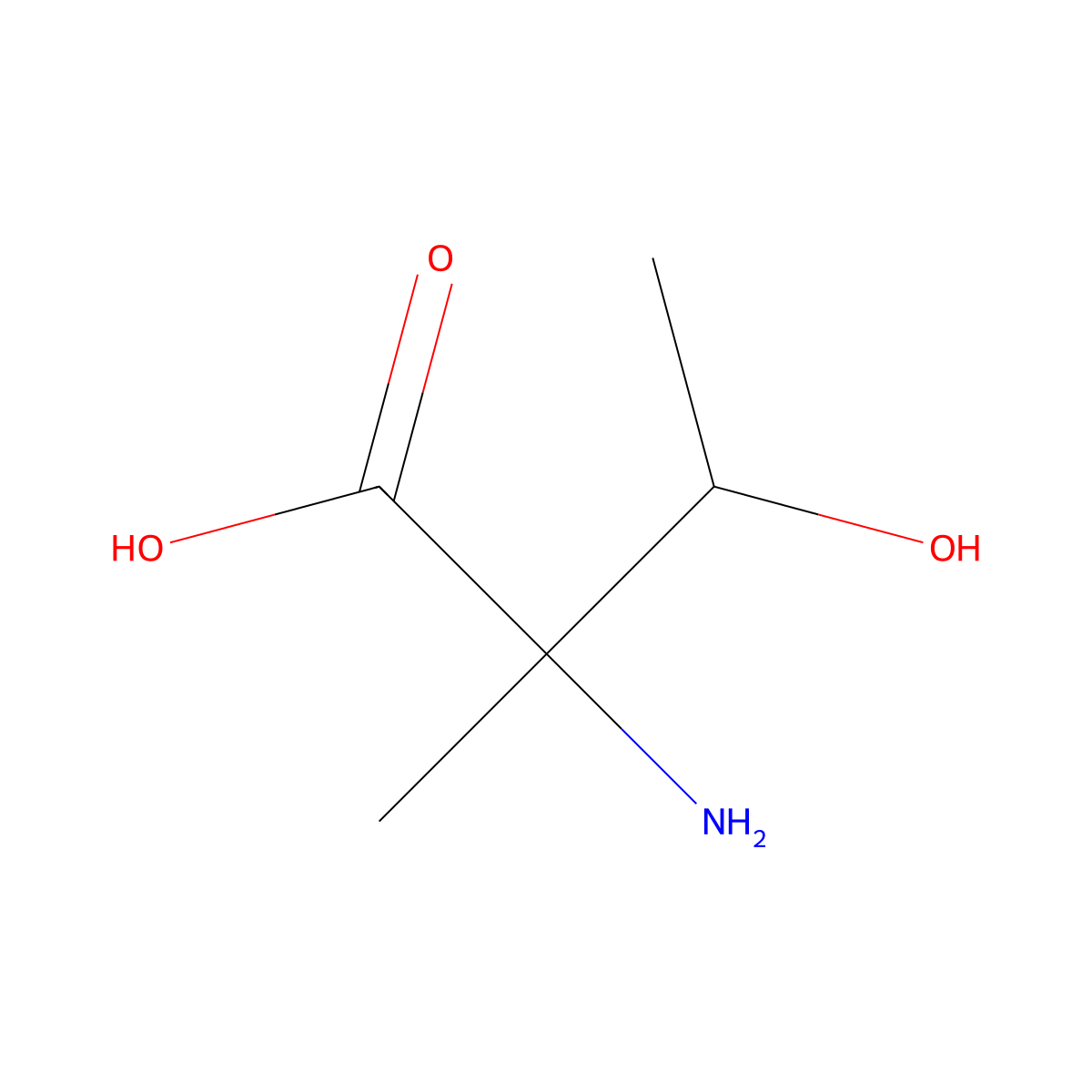 2-Amino-3-hydroxy-2-methylbutanoic acid molecular structure, CAS 10148-74-0