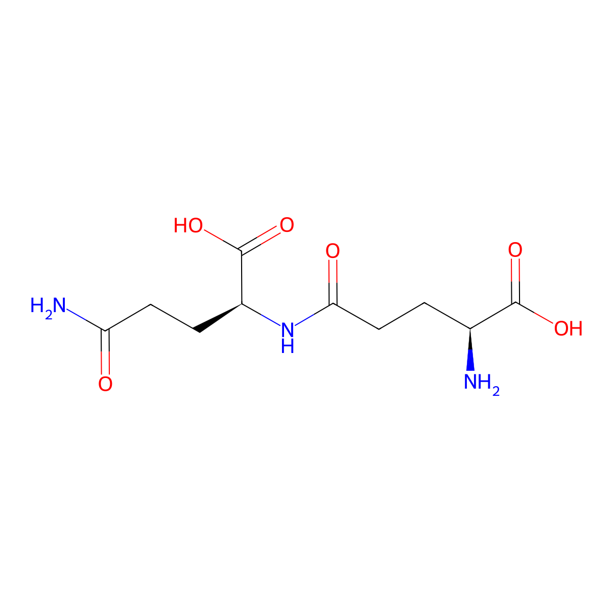Gamma-Glutamylglutamine molecular structure, CAS 10148-81-9