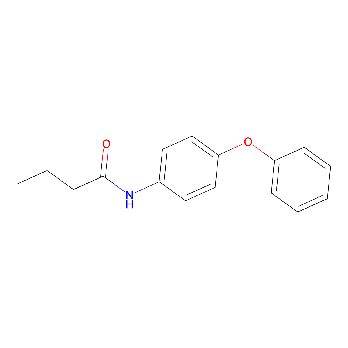 N-(4-phenoxyphenyl)butanamide molecular structure, CAS 101480-27-7