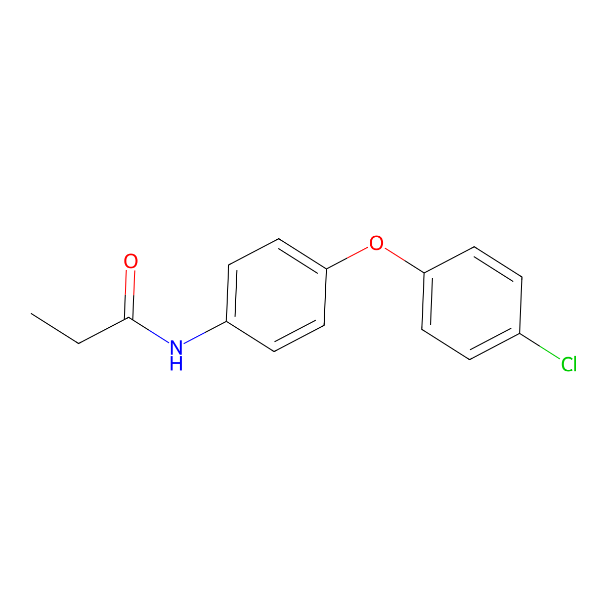 N-[4-(4-chlorophenoxy)phenyl]propanamide molecular structure, CAS 101480-29-9