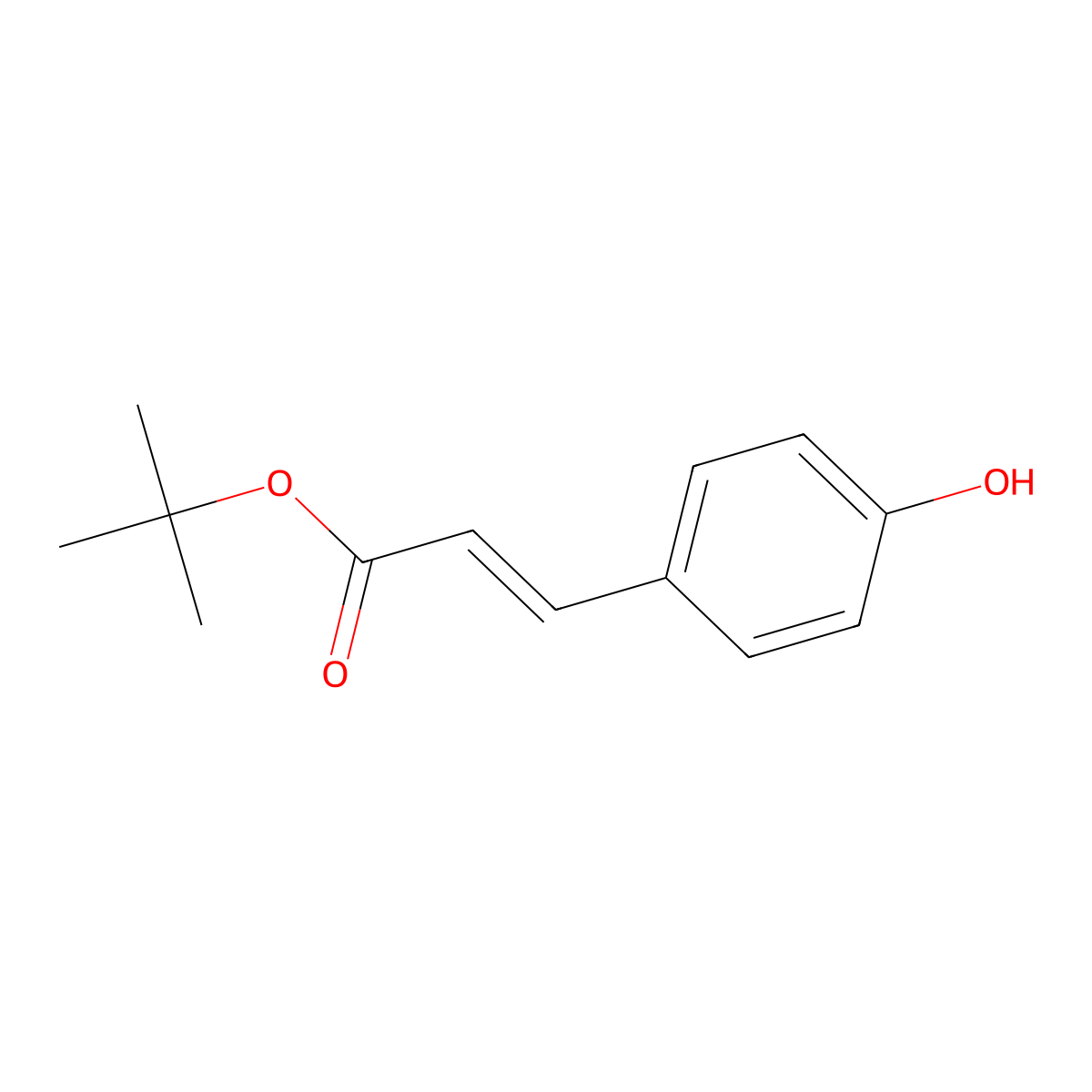 tert-Butyl 3-(4-hydroxyphenyl)prop-2-enoate molecular structure, CAS 101487-62-1