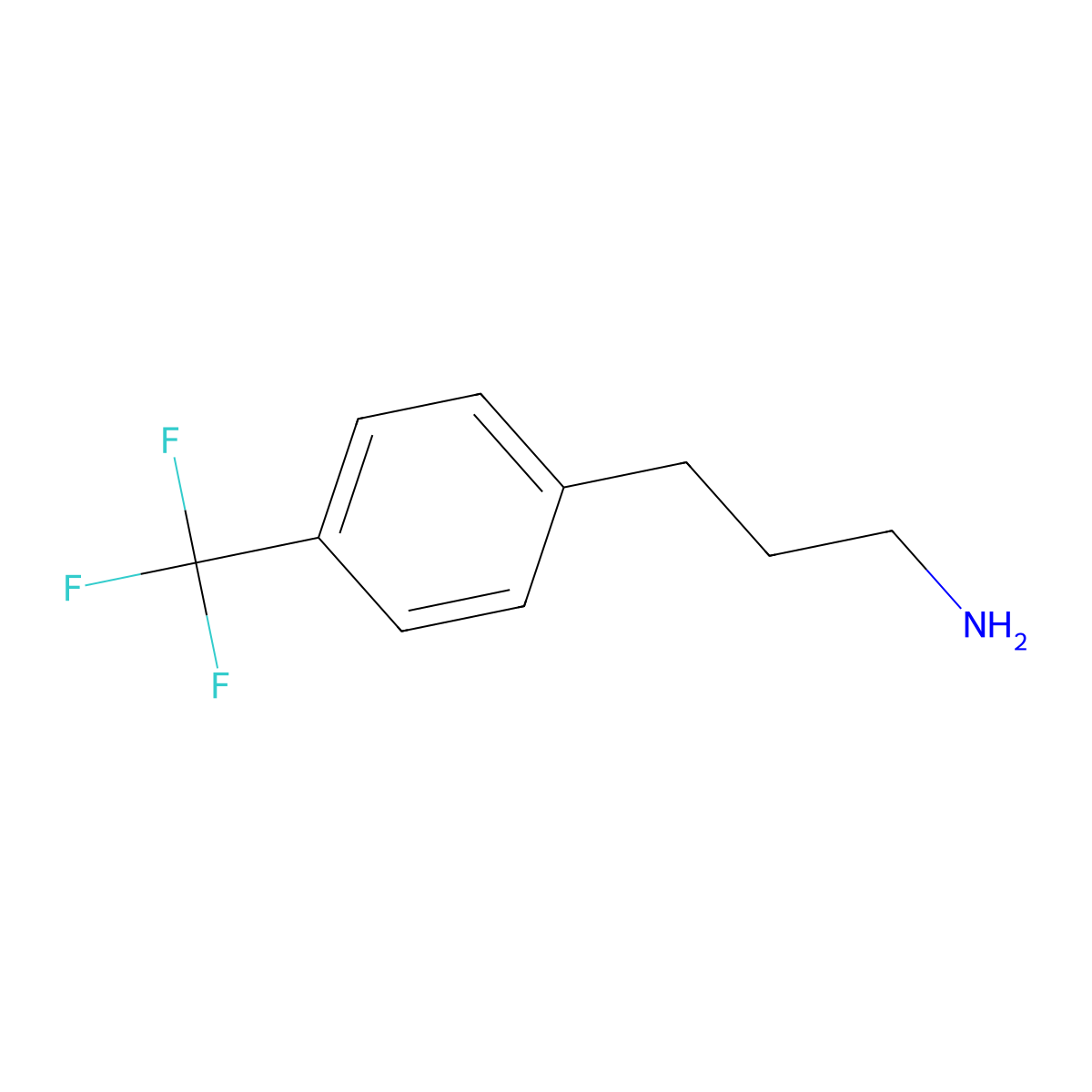 3-(4-(Trifluoromethyl)phenyl)propan-1-amine molecular structure, CAS 101488-60-2