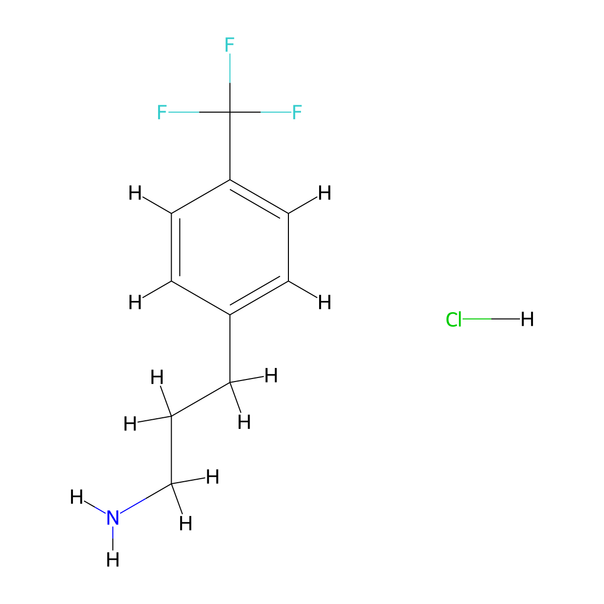 3-[4-(Trifluoromethyl)phenyl]propan-1-amine hydrochloride molecular structure, CAS 101488-61-3