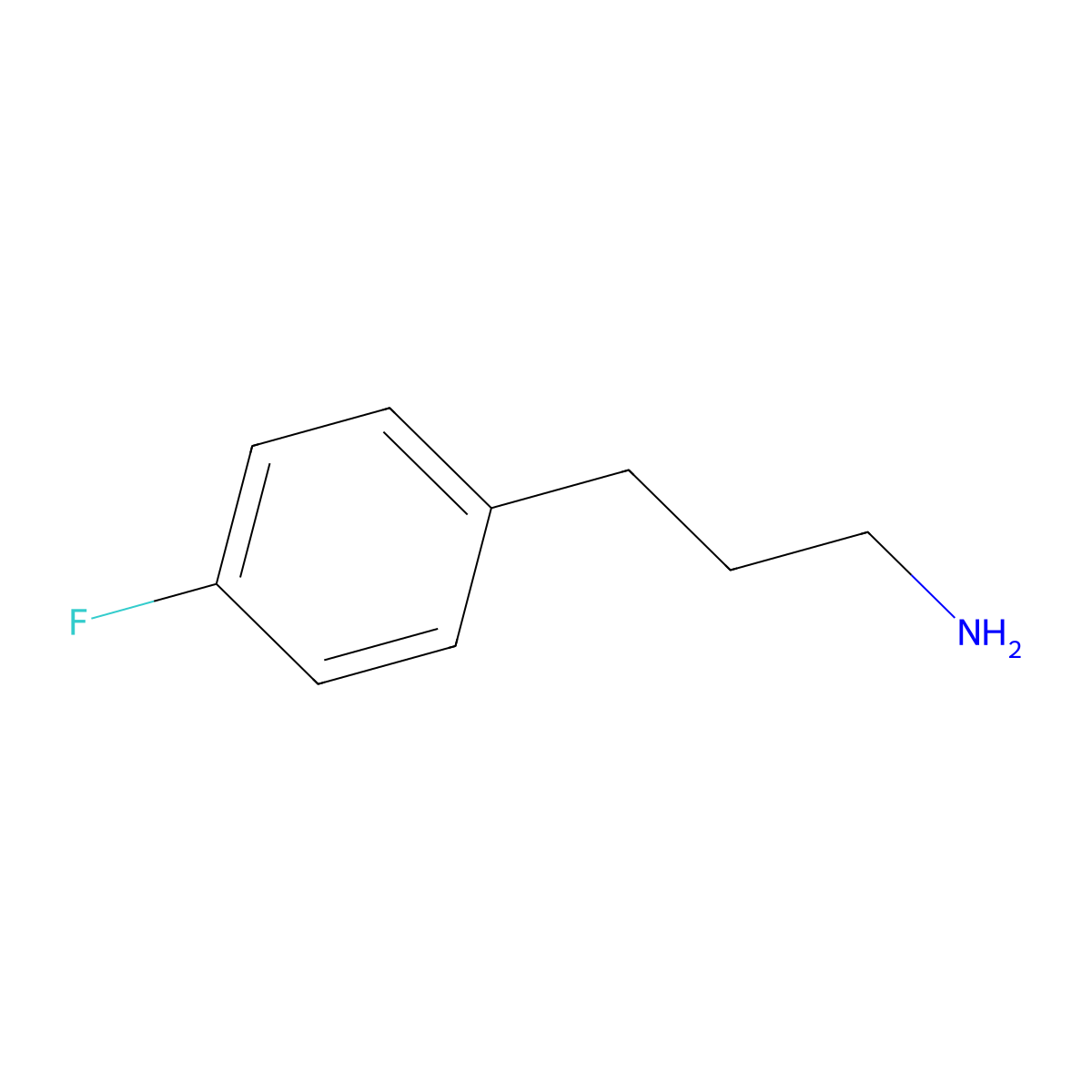3-(4-Fluorophenyl)propan-1-amine molecular structure, CAS 101488-65-7