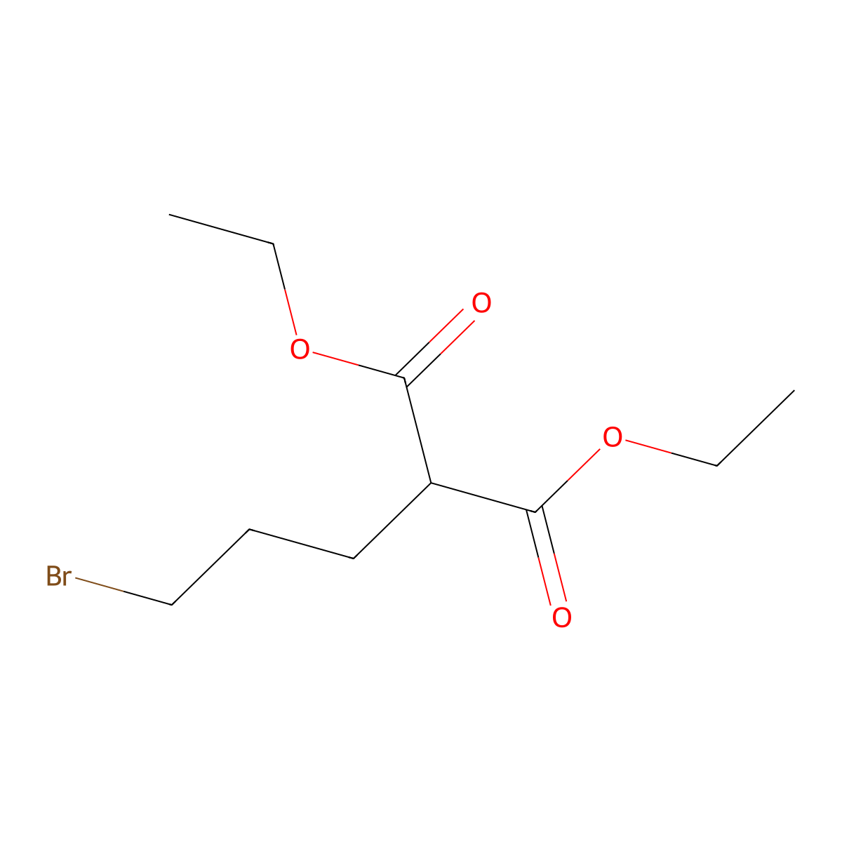 Diethyl 3-bromopropylmalonate molecular structure, CAS 10149-21-0