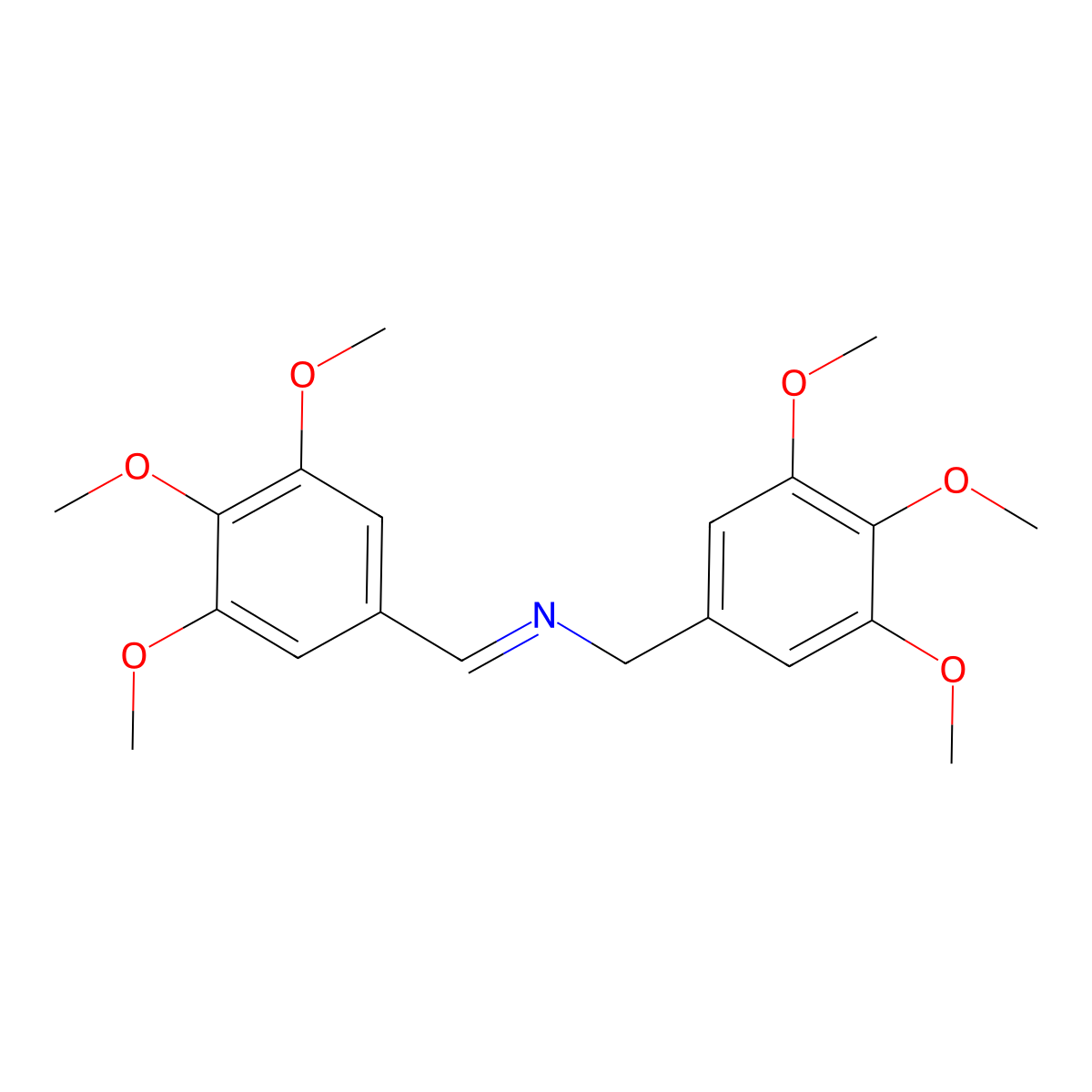 1-(3,4,5-trimethoxyphenyl)-N-[(3,4,5-trimethoxyphenyl)methyl]methanimine molecular structure, CAS 101491-35-4