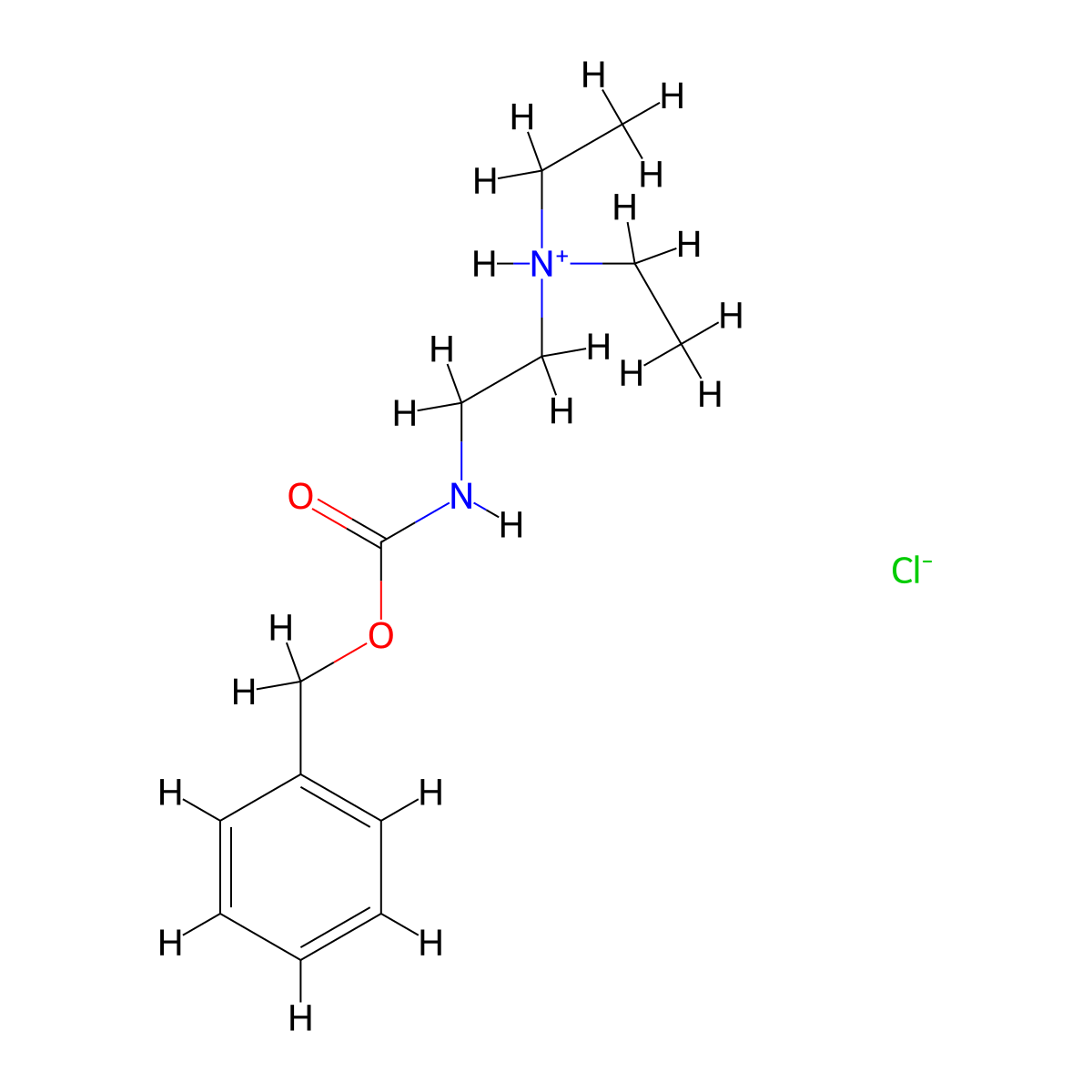 Carbamic acid, (2-(diethylamino)ethyl)-, benzyl ester, monohydrochloride molecular structure, CAS 101491-57-0